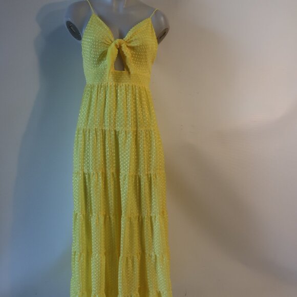 NWT Womens Alice + Olivia Sunflower Yellow Maxi Dress 2 - Picture 1 of 8
